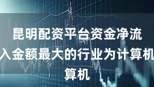 昆明配资平台资金净流入金额最大的行业为计算机