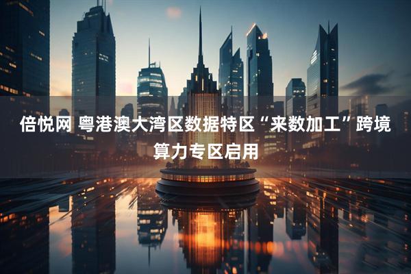倍悦网 粤港澳大湾区数据特区“来数加工”跨境算力专区启用