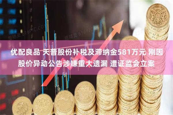 优配良品 天普股份补税及滞纳金581万元 刚因股价异动公告涉嫌重大遗漏 遭证监会立案